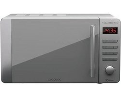 Cecotec Solo Magnetron met draaiplateau (20L) - 8 Automatische programma's - Vrijstaande microwave met ontdooifunctie - Klok en 60 minuten timer - 700W - Zilver