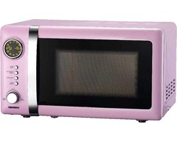 Classico magnetron Retro design metalen behuizing 20 liter ovenruimte 700 Watt magnetronvermogen timer 5 standen roze magnetron-oven