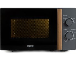 DOMO DO2920 Solo Microgolfoven “Wood You” - Magnetron - 20 L - 700 watt - Grijs - Houtlook Handvat