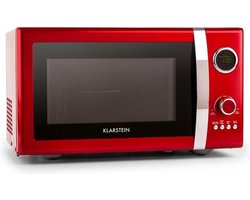 Klarstein Fine Dinesty 2in1-magnetron Retro 23L 1000W 12 programma's rood