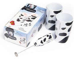 Aerolatte - Melkopschuimer - Koe - Giftset - met 2 bekers