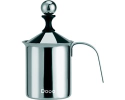 DOWO® - Melkopschuimer Handmatig - RVS - 400 ml - Melkschuimer - Vaatwasserbestendig - Barista – Melkkan