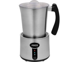 Elektrische Melkopschuimer - Princess 243005 - Geniet van Barista-waardige Koffie met Perfect Opgeschuimde Melk | 250 ml Capaciteit, Drie Schuimstanden, Roestvrij Staal, Automatische Uitschakeling, Geschikt voor alle melksoorten - Vaatwasserbestendig