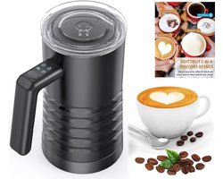 Handheld melkopschuimer - 4-in-1 melkopschuimer en stoompan - automatische warm- en koudschuimmaker - oplaadbare melkwarmer voor latte cappuccino