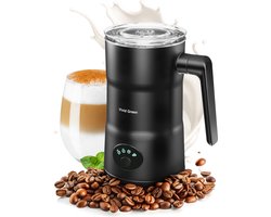 Melkopschuimer met Schenktuit - Elektrisch - 4-in-1 - Melkopschuimers - Melkschuimer Voor Melk - Milk Frother - Zwart - Vivid Green