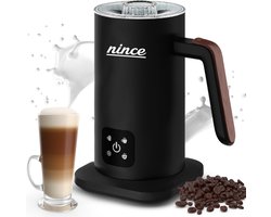 Nince Melkopschuimer Electrisch - 4-in-1 - Melkopschuimers - Melkschuimer Voor Melk - Milk Frother - Zwart