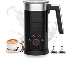 Opschuimer voor Melk - Melkopschuimer Electrisch - 4 in 1 - Automatische melkopschuimer 300 ml Melkstomer met grote capaciteit Stil voor warm koud melkschuim Warme chocolademelk Latte Cappuccino Macchiato - 300 ml