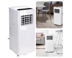 Cheqo® Mobiele Airco - Airconditioner - 7000BTU - 2000W - Ontvochtigingsfunctie - Timer - Afstandsbediening - LED-bedieningspaneel - 23-27m2 - 0.8L/h - Verrijdbaar - 65dB