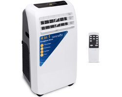 Serenelife Mobiele Air conditioner, Draagbare 3-in-1 Airconditioner met Ontvochtigerfunctie, Mobiele Airco met Ventilatorstand, Afstandsbediening, Compleet Raammontage Uitlaatkit,9K BTU+VERWARMING