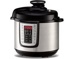 Fast & Delicious Multicooker Elektrische Snelkookpan 1200 W 25 Automatische Programma s Handmatige Modus Inclusief Receptenboek Stoommand Inhoud 6 Liter Energieklasse A