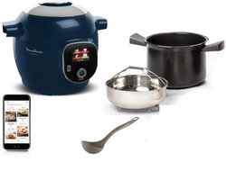 Moulinex Cookeo 6L slimme multicooker, hoge druk, 150 geïntegreerde recepten, intuïtief, speciale app, pollepel YY5137FB