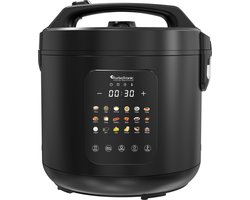 TurboTronic DMC18 Multicooker - Rijstkoker - Stoomkoker - RVS - Zwart