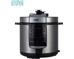 Winning Star Elektrische Multicooker 6 Liter Zilver