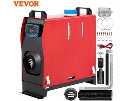 Vevor Diesel Kachel - Met Bluetooth Verbinding - LCD Scherm - Inclusief Afstandsbediening & Accessoires - Met Timerfunctie - Luchtverwarming - RoodDiesel kachel