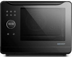 6-in-1 stoomoven en kleine oven met convectie - 1500 W en 2250 W vermogen - 40 automatische programma's - 20 liter - gemakkelijk te reinigen - zwart