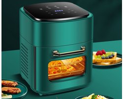 Airfryer 15L/Airfryer oven/heteluchtfriteuse 60-200℃/LED-touchscreen Airfryer/digitale heteluchtfriteuse 1400W Groen