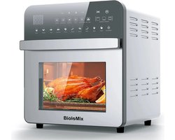 Biolomix Oven Airfryer combi - RVS - 11 in 1 - Touchscreen - Hulpmiddelen Inbegrepen - Broodrooster - airfryer xxl