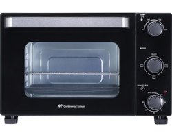 CONTINENTAL EDISON CEMF22B - Elektrische mini-oven 22L zwart - 1300W - Draaispit, Natuurlijke convectie