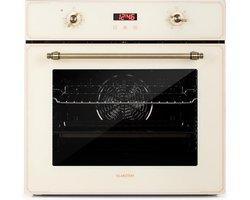 Elizabeth inbouw oven retro-design 6 functies 50-250°C crème