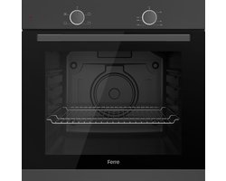 Ferre XE61MPL - Inbouw Conventioneel Oven - 60 cm - 2325W - Platinagrijs geverfd metaal