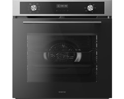 Inventum IOM6072RK - Inbouw combi-oven - Multifunctioneel - Grill - 72 liter - 60 cm hoog - Tot 250 graden - Zwart/RVS