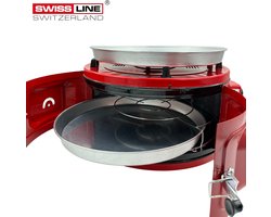 Itimat Ronde elektrische oven - vrijstaand - thermostaat - 2laags - double - ROOD