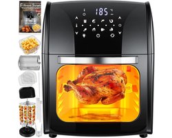 Kesser Heteluchtfriteuze 9 in 1 - Airfryer met Temperatuurregeling - Oven Frituur met 8 Programma's - Zwart/12L