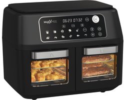 MAXXMEE hetelucht friteuse met dubbele kamer 11l - zwart, 2400 W