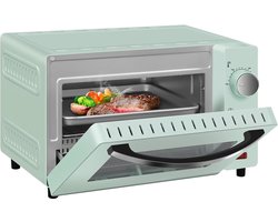 Mini Oven Vrijstaand - Heteluchtoven 10L - Heteluchtoven met Grillfunctie - 650W - Tot 230 Graden - 220V - Groen