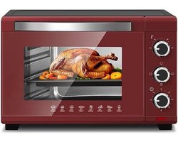 Mini Oven Vrijstaand - Kleine Oven - Rood - 28L