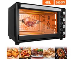 Mygroot - Elektrische oven - 2000 W - Ontbijt Machine - Koekjes - Cake - Broodbakmachine - Elektrische Oven - 220-240 V - Warmte Thermostaat - 48 liter - Elektrische Tafel Oven