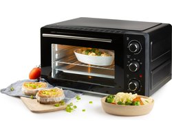 PRIMO PR254OV Vrijstaande Oven - Heteluchtoven met Grillfunctie - 28L - 1500W - Zwart