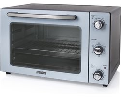 Princess 112754 - Vrijstaande Heteluchtoven - 5 Standen - 45 liter - 1800 W - Zilver