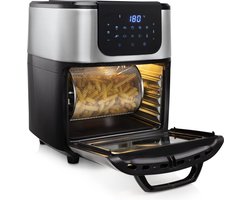 Princess Airfryer Oven DeLuxe 182075 - Heteluchtfriteuse - Extra groot 11 liter - 10 automatische programma's - RVS/Zwart