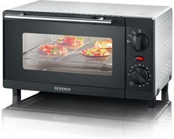 Severin TO 2052 - Mini oven - vrijstaand - hetelucht - zwart/zilver