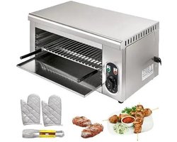 ShopDeal® - Vevor - Oven - Elektrische Oven - Roestvrij Staal - Grill - Pizza Oven - Kip - Keuken - 2kw - 60.9 x 30.4 x 26.6