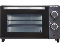 SILVERCREST® KITCHEN TOOLS Mini oven 800 W - Inhoud: ca. 9 l - Timer: 60 minuten - Voor bakken, opwarmen en grillen - Traploze temperatuurregeling van 100/230 °C