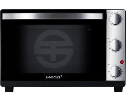 Steba KB324 Steel deluxe - vrijstaande Grill Bakoven met Draaispit - 24L - 1500 Watt - PFAS vrij - RVS/Zwart