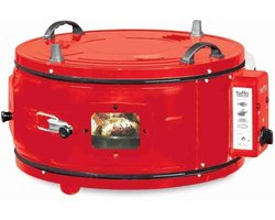 Teffo ronde elektrische oven - vrijstaand - thermostaat - 32 liter - rood