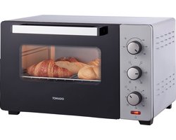 Tomado TEO3000S - Vrijstaande oven - 30 Liter - 1600 Watt - Hetelucht - 3 insteekniveau's - Zilver