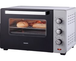 Tomado TEO4500S - Vrijstaande oven - 45 Liter - 2000 Watt - Hetelucht - 3 insteekniveau's - Zilver