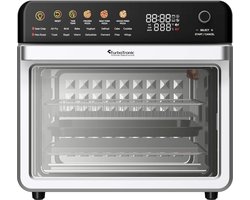 TurboTronic AFO310 Airfryer XXL en Vrijstaande Mini oven – Enkel Deur - 34 Liter – Zilver