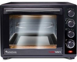 TurboTronic EV35 Elektrische vrijstaande oven - 35 Liter - Compact - Mini - Grillen, bakken en opwarmen - Hete lucht - Max. 230 graden - Timer - Draaispit - 1600W