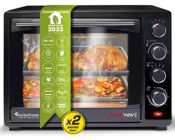 TurboTronic EV35 Vrijstaande oven 35L - Mini oven - Elektrische Oven - Zwart