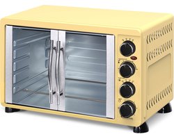 TurboTronic FEO55 Vrijstaande Oven – met Franse Deuren – 55L – Crème