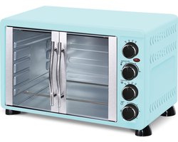 TurboTronic FEO55 Vrijstaande Oven – met Franse Deuren – 55L – Turquoise