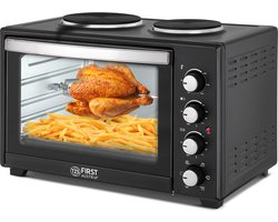 TZS First Austria Vrijstaande Oven - 45L - Convectie mini oven met kookplaten, 3200W - max 230°C