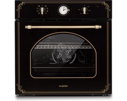 Victoria inbouw bakoven retrodesign 9 functies 50-250°C zwart