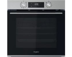 Whirlpool OMK58RU1X, Middelmaat, Elektrische oven, 71 l, 3300 W, 71 l, Hydrolytisch + Pyrolytisch