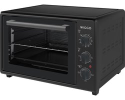 Wiggo WMO-E353(B) - Vrijstaande Mini Oven - Electrisch - 50 CM - 35 liter - 1800 W - 5 Jaar Garantie - Zwart